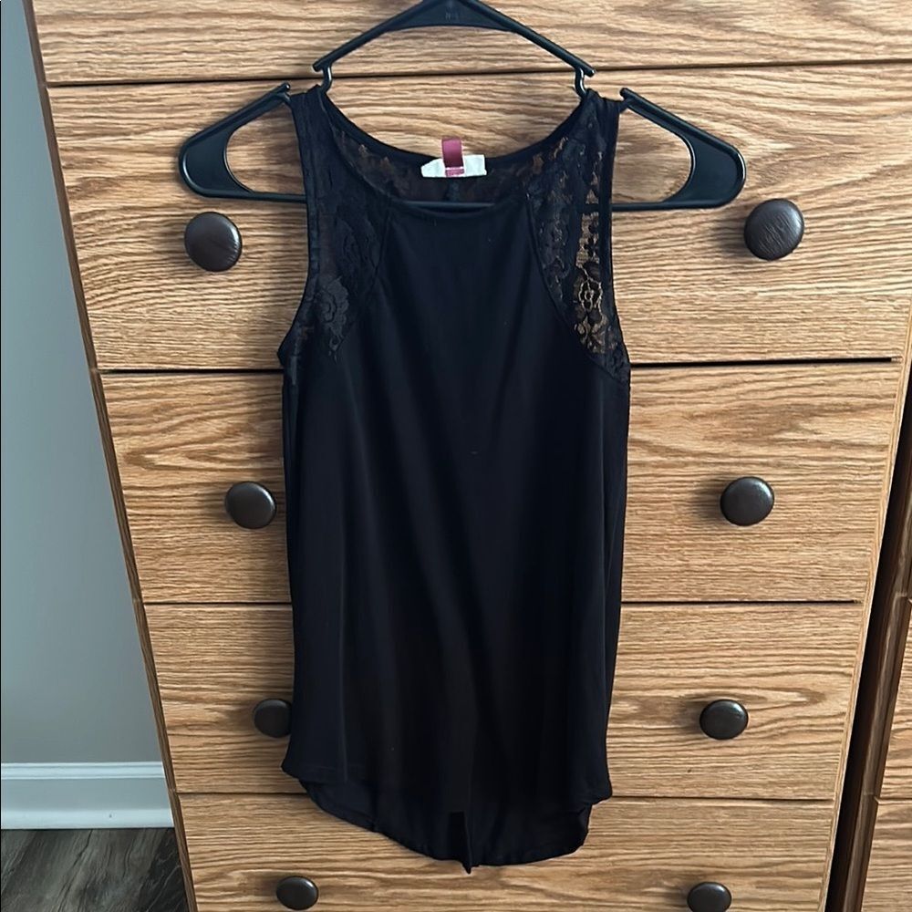 3 So juniors Sleeveless Tops - Black, Burgundy, and Navy Striped - Picture 3 of 11